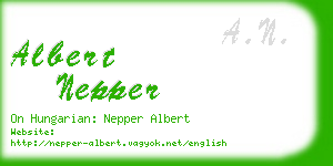 albert nepper business card